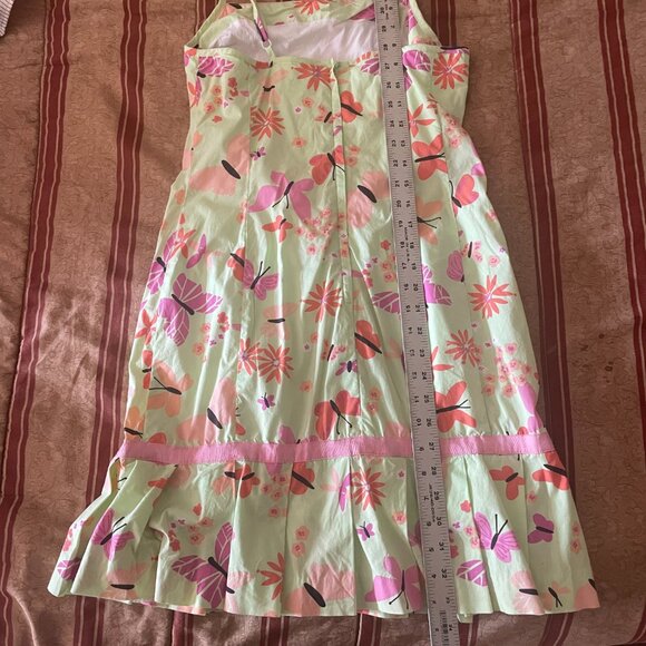 Lilly Pulitzer spaghetti strap dress. Butterfly Theme Size 4 Cotton - Picture 2 of 9